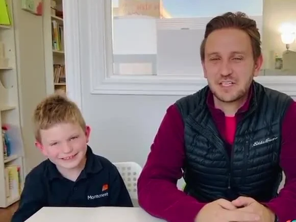 A parent and his son sharing their tutoring story