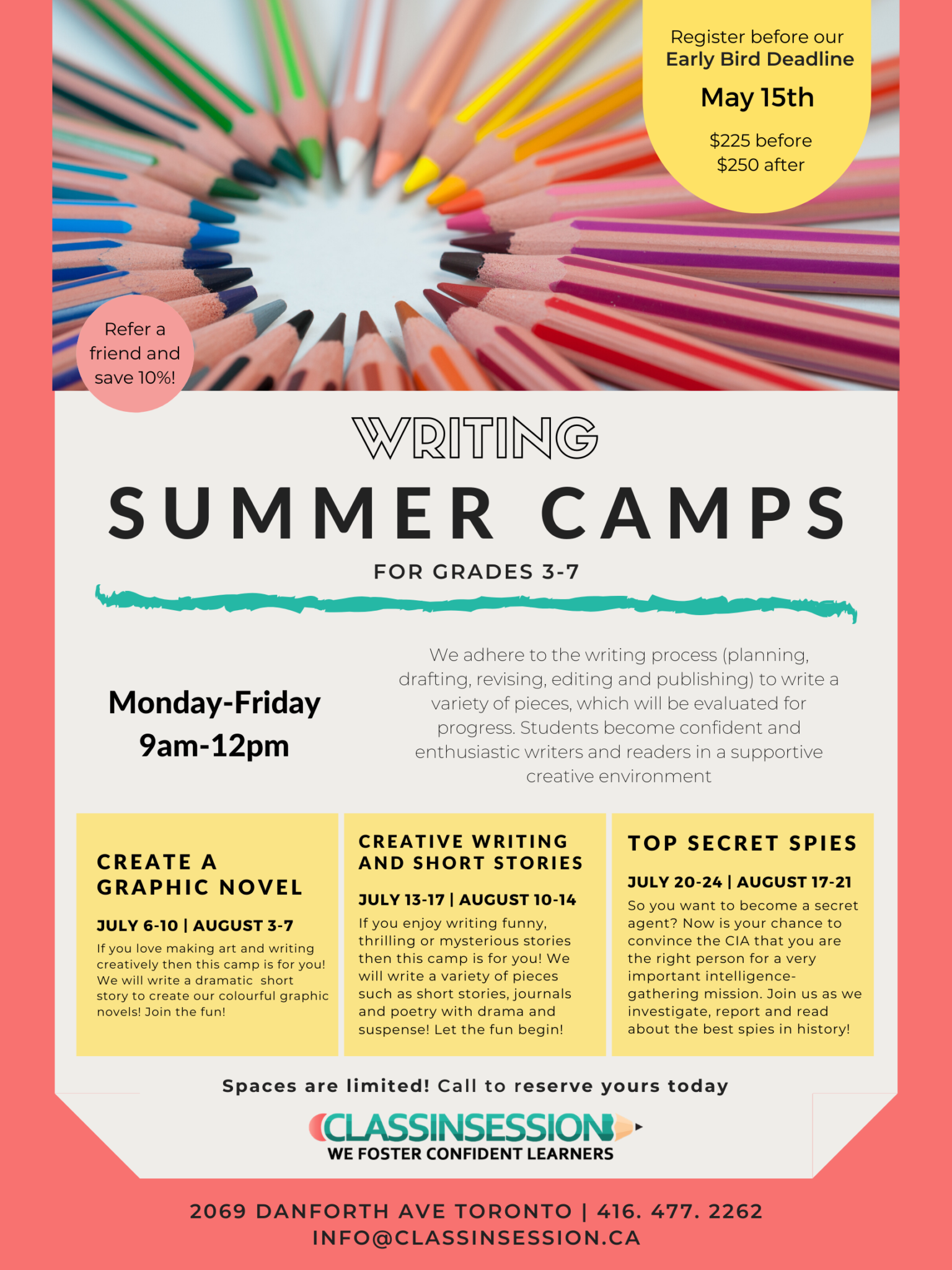Toronto Summer Writing Camps Class In Session